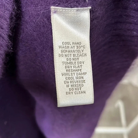 KENAR Angora V-Neck  Belted Sweater, Size M - Picture 6 of 8